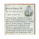 Fenwick Island, Delaware Definition Wooden Sign | Wall Art Print on Real Wood