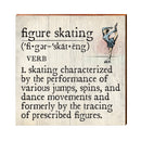 Figure Skating Definition Wooden Sign | Wall Art Print on Real Wood