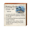Fishing Guide Definition Wooden Sign | Wall Art Print on Real Wood | Coastal Nautical Tropical Beach House Home Decor