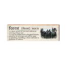 Forest Definition Wooden Sign | Wall Art Print on Real Wood | Lodge Cabin Mountain House Home Decor