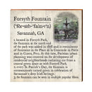 Forsyth Fountain, Georgia Definition Wooden Sign | Wall Art Print on Real Wood