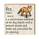 Fox Definition Wooden Sign | Wall Art Print on Real Wood | Mountain Cabin Lodge House Home Decor