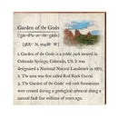 Garden of the Gods, Colorado Definition Wooden Sign | Wall Art Print on Real Wood