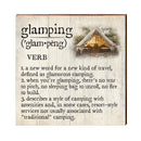 Glamping Definition Wooden Sign | Wall Art Print on Real Wood | Lodge Cabin Mountain House Home Decor
