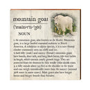 Mountain Goat Definition Wooden Sign | Wall Art Print on Real Wood | Cabin Lodge House Home Decor