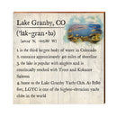 Lake Granby, Colorado Definition Wooden Sign | Wall Art Print on Real Wood