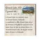 Grand Lake, Colorado Definition Wooden Sign | Wall Art Print on Real Wood