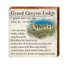 Grand Canyon Lodge, Arizona Definition Wooden Sign | Wall Art Print on Real Wood