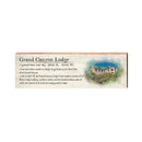 Grand Canyon Lodge, Arizona Definition Wooden Sign | Wall Art Print on Real Wood