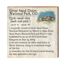 Great Sand Dunes National Park, Colorado Definition Wooden Sign | Wall Art Print on Real Wood