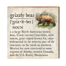 Grizzly Bear Definition Wooden Sign | Wall Art Print on Real Wood | Mountain Cabin Lodge House Home Decor