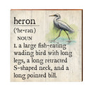 Heron Definition Wooden Sign | Wall Art Print on Real Wood | Coastal Tropical Nautical Beach House Home Decor