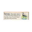 Heron Definition Wooden Sign | Wall Art Print on Real Wood | Coastal Tropical Nautical Beach House Home Decor
