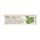 Hops Definition Wooden Sign | Wall Art Print on Real Wood | Home Decor