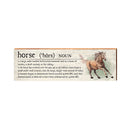 Horse Definition Wooden Sign | Wall Art Print on Real Wood | Farmhouse Country Home Decor