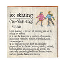 Ice Skating Definition Wooden Sign | Wall Art Print on Real Wood