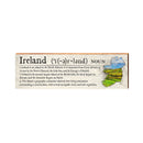 Ireland Definition Wooden Sign | Wall Art Print on Real Wood
