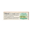 Island Definition Wooden Sign | Wall Art Print on Real Wood | Coastal Nautical Tropical Beach House Home Decor