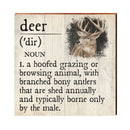 Deer Definition Wooden Sign | Wall Art Print on Real Wood | Mountain Cabin Lodge House Home Decor