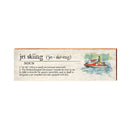 Jet Skiing Definition Wooden Sign | Wall Art Print on Real Wood | Lake House Home Decor