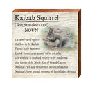 Kaibab Squirrel Definition Wooden Sign | Wall Art Print on Real Wood