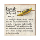 Kayak Definition Wooden Sign | Wall Art Print on Real Wood
