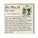 Key West, Florida Definition Wooden Sign | Wall Art Print on Real Wood