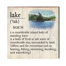 Lake Definition Wooden Sign | Wall Art Print on Real Wood | Lake House Home Decor