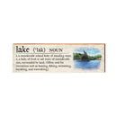 Lake Definition Wooden Sign | Wall Art Print on Real Wood | Lake House Home Decor