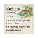Lakehouse Definition Wooden Sign | Wall Art Print on Real Wood | Lake House Home Decor