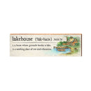 Lakehouse Definition Wooden Sign | Wall Art Print on Real Wood | Lake House Home Decor