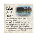 Lake Definition Wooden Sign | Wall Art Print on Real Wood | Lake House Home Decor