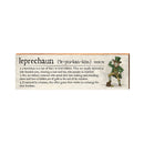 Leprechaun Definition Wooden Sign | Wall Art Print on Real Wood