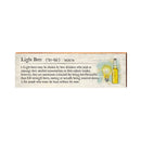 Light Beer Definition Wooden Sign | Wall Art Print on Real Wood | Home Decor