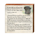 Little River Canyon, Alabama Definition Wooden Sign | Wall Art Print on Real Wood