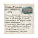 Lookout Mountain, Georgia Definition Wooden Sign | Wall Art Print on Real Wood