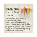 Marathon Definition Wooden Sign | Wall Art Print on Real Wood