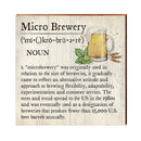 Micro Brewery Definition Wooden Sign | Wall Art Print on Real Wood | Home Decor