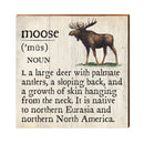 Moose Definition Wooden Sign | Wall Art Print on Real Wood | Mountain Cabin Lodge House Home Decor