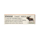 Moose Definition Wooden Sign | Wall Art Print on Real Wood | Mountain Cabin Lodge House Home Decor