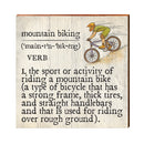 Mountain Biking Definition Wooden Sign | Wall Art Print on Real Wood