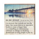 No Pier Pressure Definition Wooden Sign | Wall Art Print on Real Wood | Coastal Nautical Tropical Beach House Home Decor