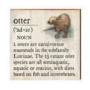 Otter Definition Wooden Sign | Wall Art Print on Real Wood