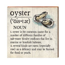 Oyster Definition Wooden Sign | Wall Art Print on Real Wood | Coastal Tropical Nautical Beach House Home Decor