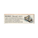 Oyster Definition Wooden Sign | Wall Art Print on Real Wood | Coastal Tropical Nautical Beach House Home Decor