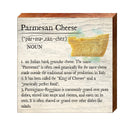 Parmesan Cheese Definition Wooden Sign | Wall Art Print on Real Wood | Home Decor