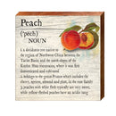 Peach Definition Wooden Sign | Wall Art Print on Real Wood | Home Decor