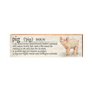 Pig Definition Wooden Sign | Wall Art Print on Real Wood | Farmhouse Country Home Decor