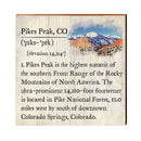 Pikes Peak, Colorado Definition Wooden Sign | Wall Art Print on Real Wood