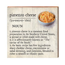 Pimento Cheese Definition Wooden Sign | Wall Art Print on Real Wood | Home Decor